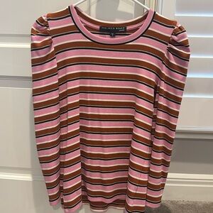 Veronica Beard jeans size M pink stripe top